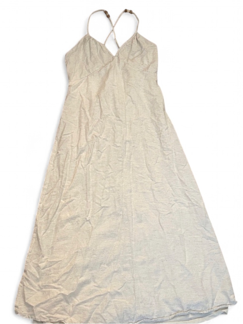 Japna Cream Halter Maxi Dress